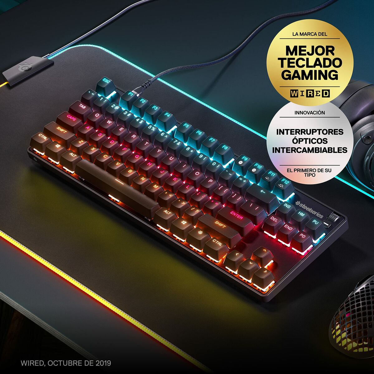 Gaming Keyboard SteelSeries Apex 9 TKL AZERTY by SteelSeries