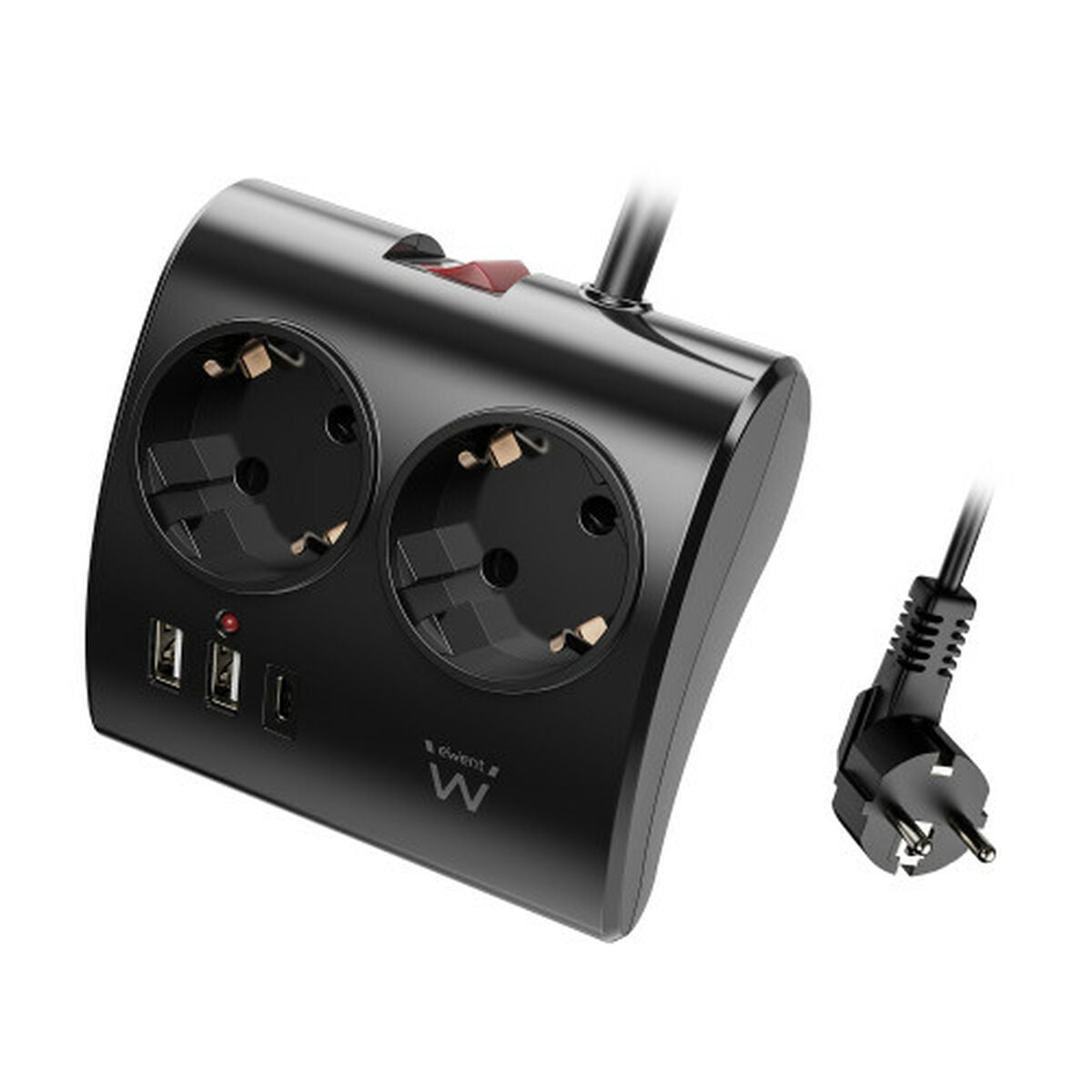 Ewent EW3871 (1,5 m) Extension Cord with USB Outlet