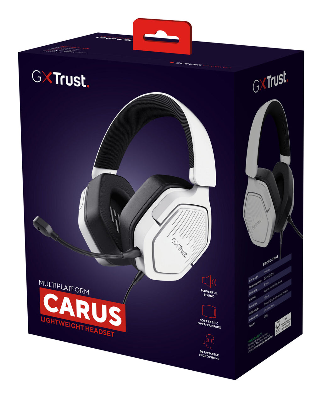 Trust GXT492W Carus White