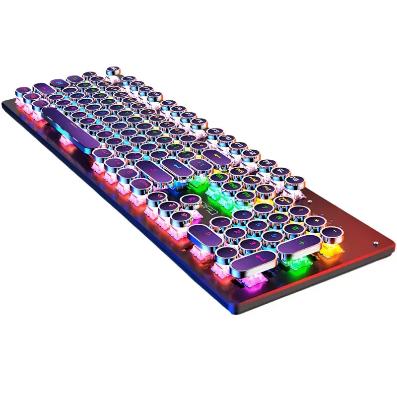 Retro Punk Mechanical Gaming Keyboard RGB Backlit by OBA