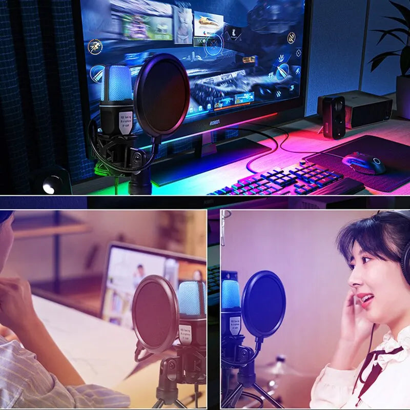 USB RGB Mic for Gaming, Podcast & Streaming