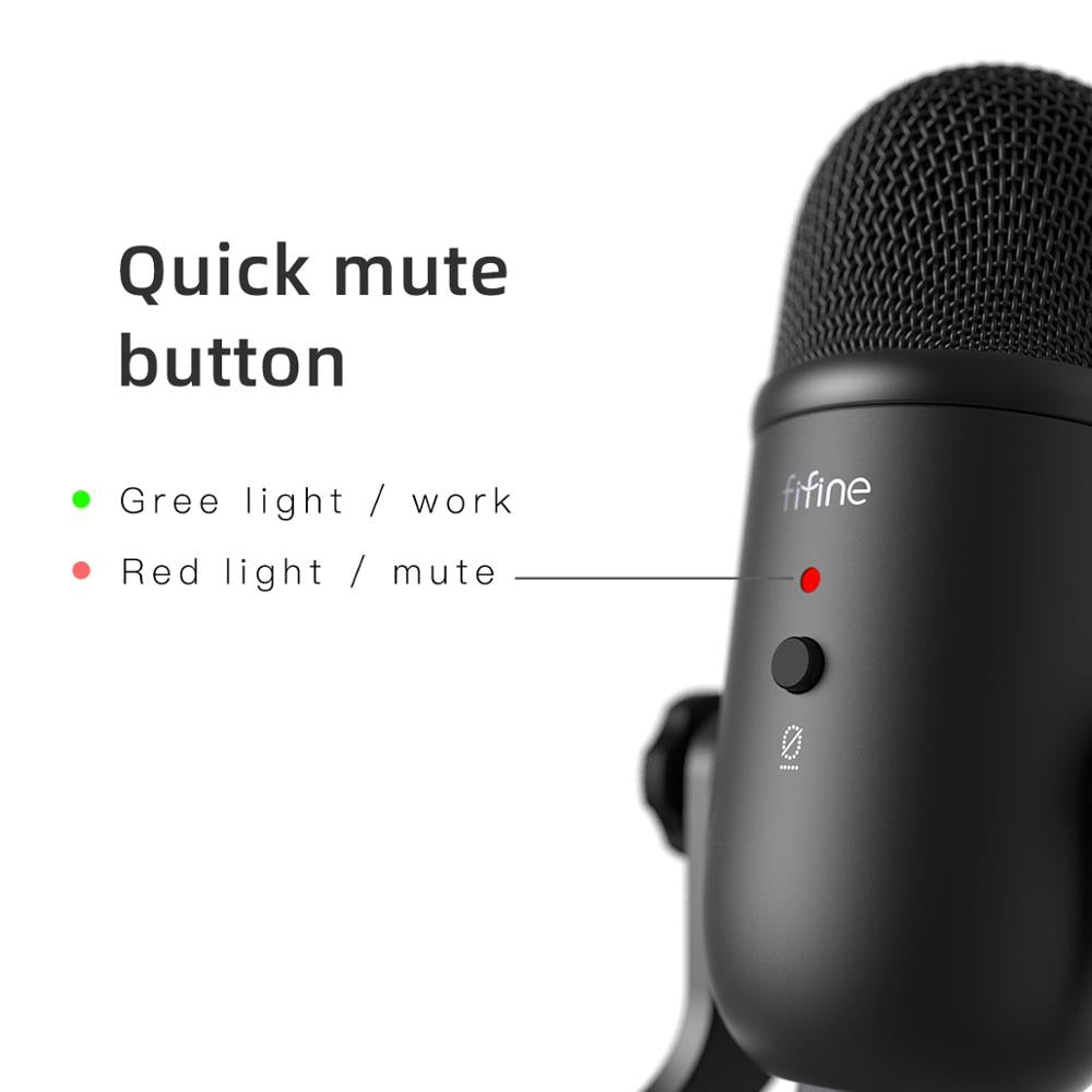 fifine USB Microphone for Recording/Streaming/Gaming